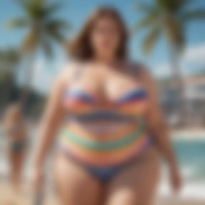 Body positivity expressed through fashion at the beach