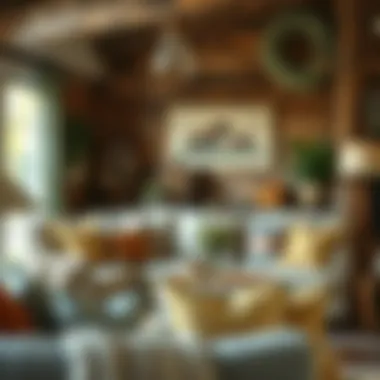 Rustic Charm in Country Style Decor Rustic living room featuring country style pillow covers