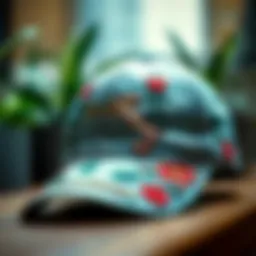 A stylish Italy baseball cap showcasing intricate embroidery