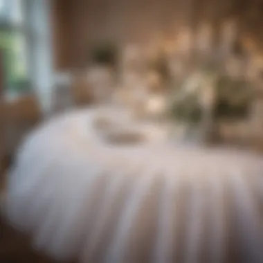 White tutu table skirt enhancing a festive event setup