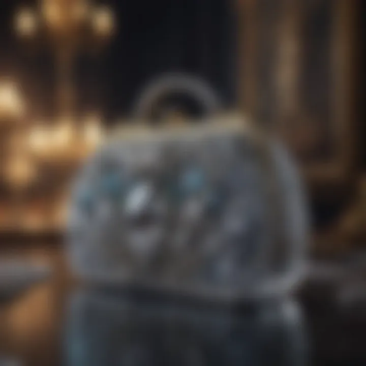 An array of historical crystal evening bags showcasing design evolution.