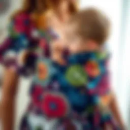 Intricate design of a summer ring sling featuring vibrant patterns