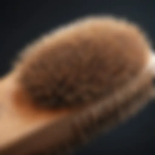 Close-up view of the Metene body brush showcasing its bristles and design