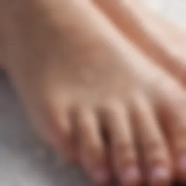 Close-up of a pedicure exfoliator showcasing its texture