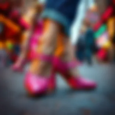 Styling Options: Pink Latin Dance Shoes in Fashion Stylish pink Latin dance shoes paired with fashionable outfits