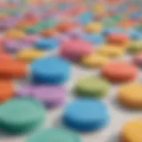 A colorful array of silicone lids in various sizes, showcasing their flexibility and adaptability.