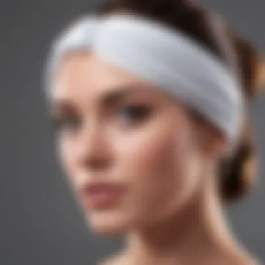 Close-up of a spa headband highlighting its functional design