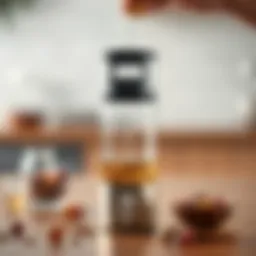 Innovative design of a spill-proof oil dispenser showcasing functionality