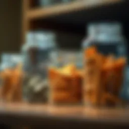 Creative uses of zip lock jars for organization